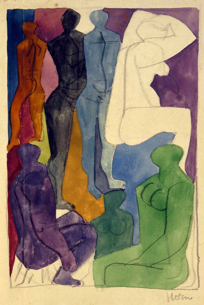 Compositie met vrouwenfiguur 1940